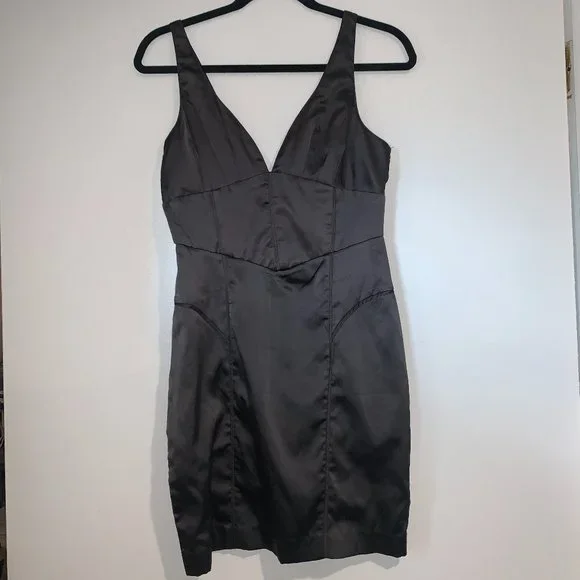 Forever 21 | Dresses | Forever 2 Deep V Satin Corset Dress M Grey Nwt |  Poshmark